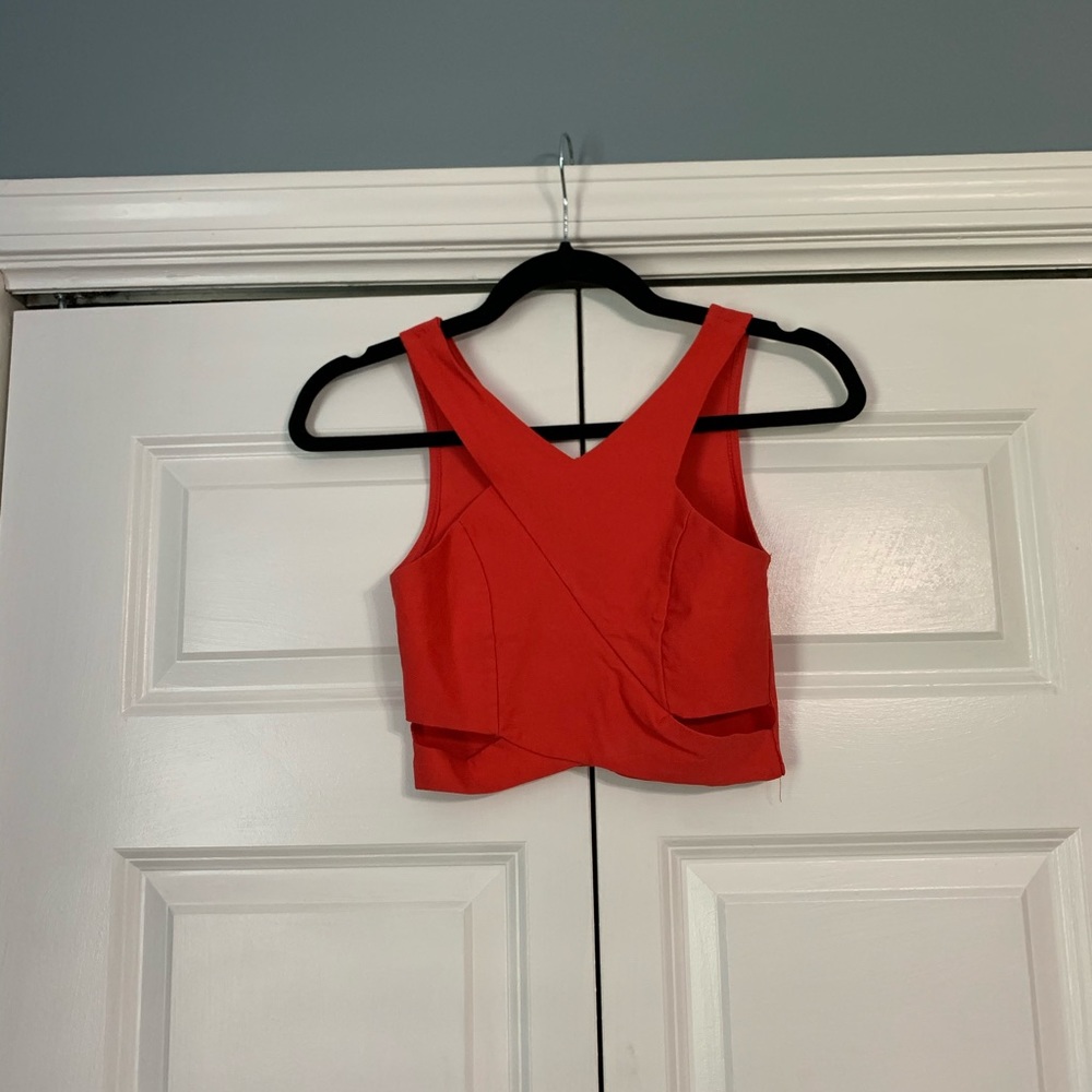 Crop Top. Red/Orange. Medium.